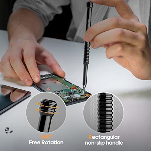 102 in 1 Electric Screwdriver, AM ARROWMAX Cordless Precision Screwdriver Set with 96 Magnetic Bits, Rechargeable Portable Electronic Screwdriver Set for Phone Laptop Camera Watch Computer (MINI PLUS)