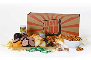 Dan the Sausageman's Thank You Gift Basket -Featuring100% Beef Summer Sausage, Wisconsin Cheese, and Dan's Sweet Hot Mustard