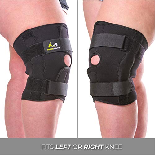 BraceAbility Plus Size Knee Brace Bariatric Hinged Wraparound Sleeve