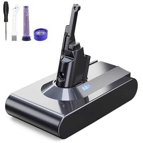 Photo 1 of Designed for Dyson V8 Battery Replacement 21.6V 8.0Ah Compatible with Dyson V8 Animal Battery Replacement V8 Motorhead V8 Fluffy SV10 Carbon Fiber Vacuum Cleaner