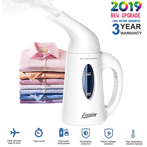 Steamer for Clothes Handheld Clothes Steamer Fast Heat-up Wrinkle Remover Clothes Garment Fabric Steamer Remove Wrinkles Steam Soften Clean Sanitize Sterilize Defrost Perfect for Travel Home
