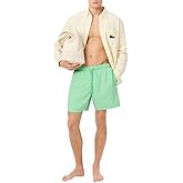 Lacoste Mens Mid Length Monochrome Swim Trunks