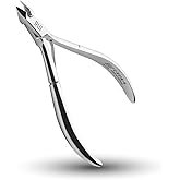 Rui Smiths Professional Carbon Steel Cuticle Nippers for Home Users, French Handle, 6mm Jaw (Full Jaw), Single Spring
