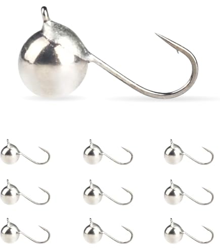 50-Pack Unpainted Tungsten Ice Jigs Kit – Tear Drop Jigs For Panfish, Crappie, And Ice Fishing