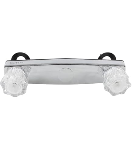 Dura Faucet Classic Shower Set - Clear Acrylic Knobs With Chrome Shower Head, Lead-Free DIY Installation