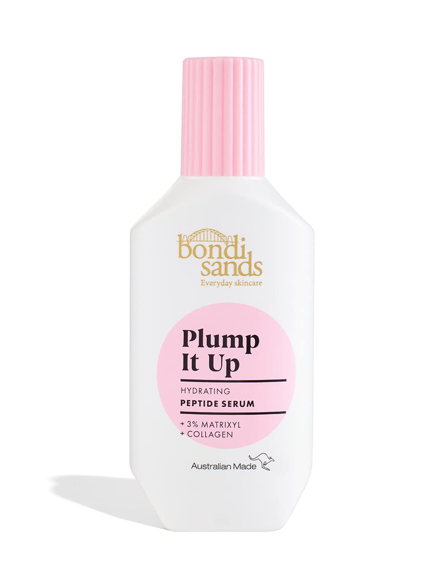 Bondi Sands Plump It Up Peptide Serum | Enriched with Collagen + Suitable for sensitive skin | Vegan + Cruelty Free | 30ml/1.01 Oz