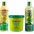 "ORS Olive Oil Professional Creme Relaxer - Normal Strength - ORS Olive Oil Moisture Restore Creamy Aloe Shampoo - ORS Olive Oil Strengthen & Nourish Replenishing Conditioner - Bundle"