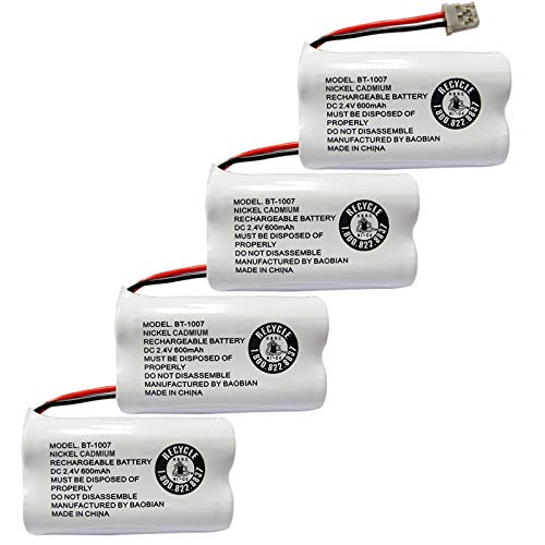 BAOBIAN BT1007 BT-1007 BT1015 BT-1015 Cordless Phone Battery BBTY0651101 BT904 BT-904 BBTY0460001 BBTY0510001 BBTY0624001 BBTY0700001 HHR-P506 HHR-P506A(Pack of 4)