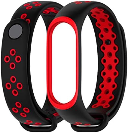 Xiaomi Mi Band 3 Mijoas Silicone Wristband Strap - Red and Black price in  UAE | Amazon UAE | kanbkam