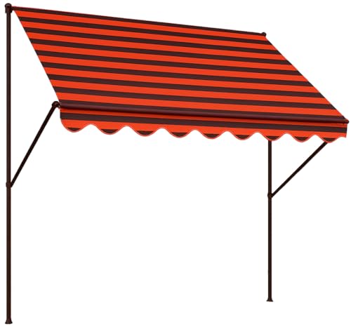 ANGERER Klemmmarkise Exklusiv braun-orange, 400 cm