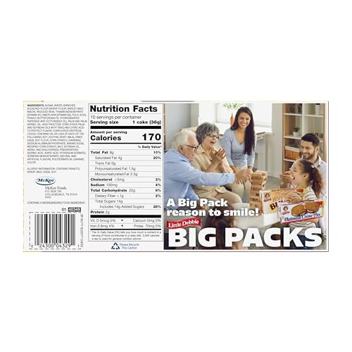 LITTLE DEBBIE NUTTY BUDDY CAKE BIG PACK, 12.68 OZ BOX