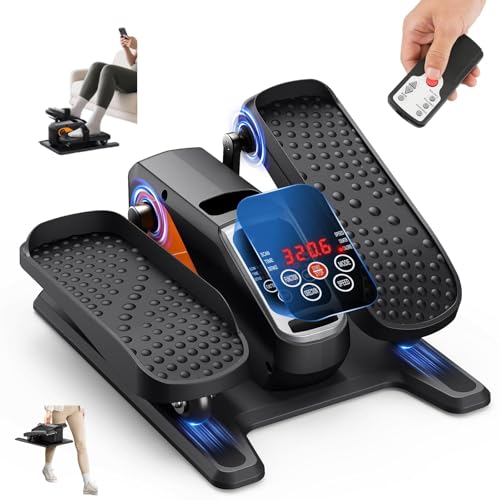 Elliptical Machine, آلة بيومية, Under Desk Ellipse, Leg Exerciser for Senior, Quiet and Compact Electric Seated Pedal Exerciser, for Home with Display Monitor, Remote Control and 12 Adjustable Speeds