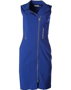 Calvin Klein Womens Ponte Asymmetrical Casual Dress