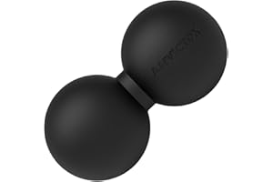 ANVICTOX Peanut Massage Ball,Double Lacrosse Ball for Neck Sore Muscles,Medium Density Myofascial Release Massager Ball for Deep-Tissue Massage Muscle Knots Yoga Therapy(Black)