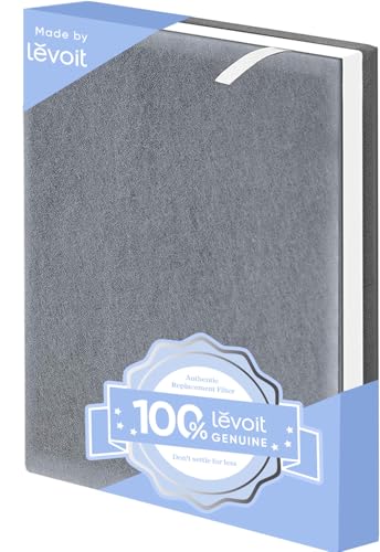 LEVOIT Vital 100 Replacement Filter, Genuine Air Purifier Filter, High-Efficiency Activated Carbon for Removal of Smoke, Odor, Allergens, Pollen,Vital 100-RF, White, 1 Pack