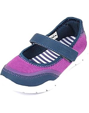 Carters Footwear Girls Abby Slip On Strap Sneakers PURPLE/NAVY 8