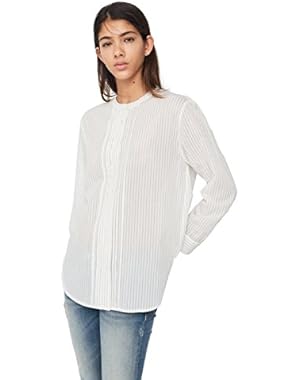 Mango Women's Striped Cotton Shirt