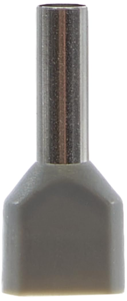 SeKi 14223 Twin Wire End Ferrules 2 x 4.0 mm² Grey Pack of 100 Twin Wire End Ferrules 4.0 mm² — image 1