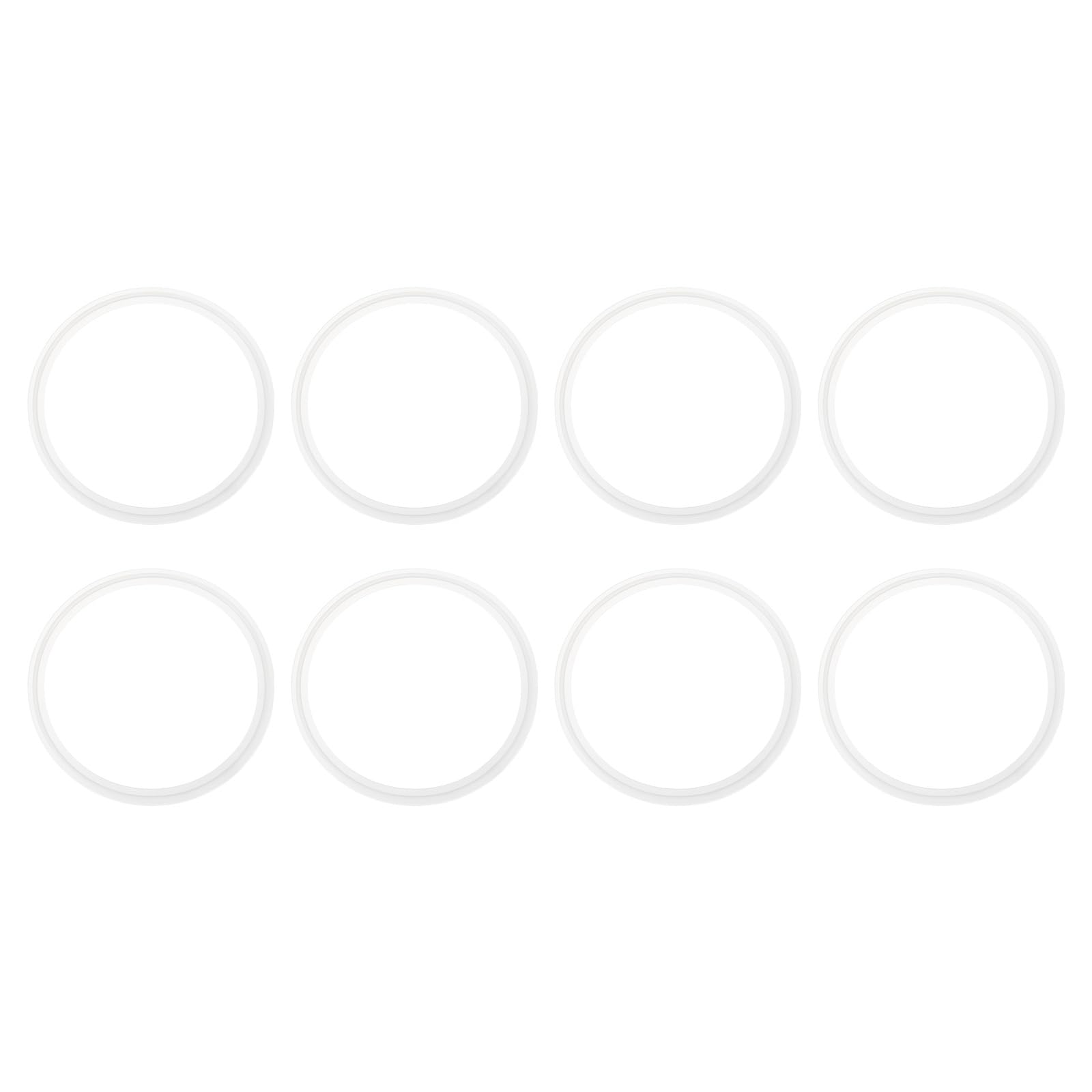 PATIKIL 8pcs Tri Clamps Gasket, 155mm OD 136mm ID Sanitary TC Tri Clamps Gasket Tri Pipe Silicone Ferrule Washers Tube Fittings O Ring Seal Gaskets for Dairy Brewing Winery Equipment