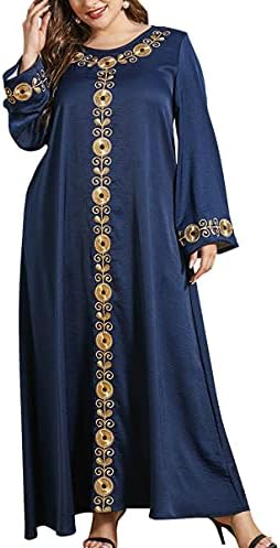 Womens Ethnic Casual Abaya Gown Ramadan Gift Maxi Dress Arabic