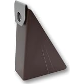 25 Pack Gutter Wedges for 5&rdquo; K-Style Aluminum Gutters &ndash; Steep Roof Pitch Gutter Leveling Shims for Angled Fascia Boards (6/12&ndash;10/12 Pitch) &ndash; Rain Gutter Support Spacer Brackets &ndash; BROWN &ndash; Made in USA