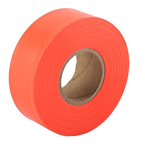 Jeffergarden Flagging Tape, High Visibility Camping Marking Ribbon Roll Caution Tape Non-Adhesive Marking Tape, (0.98in Width X 147.64ft Length)(Orange)