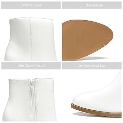 DREAM PAIRS Women's Chunky High Block Heel Ankle