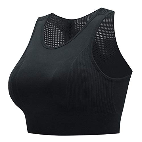 Fanteecy Racerback Sports Bras for Women, Seamless Yoga Bra,Mesh