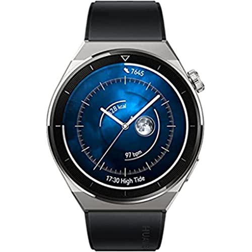Huawei Watch GT 3 Pro 46 mm Smartwatches mit EKG, schwarz, GPS, kontinuierliche Gesundheitsüberwachung, bis zu 14 Tage Akkulaufzeit, kabelloses Laden, 100 Sportmodi, kompatibel mit iPhone und Android