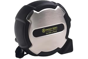 ALMIGHTY TOOLS 10FT Tape Measure, Small Retractable Measuring Tape, Mini Tape Measure with Metric/Inch, Dual Sided, Magnetic Hooks, Rubber + Stainless Steel Case, for Home, Construction & DIY (10ft)