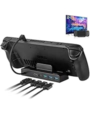 TV Docking Station for Valve Steam Deck, OwlTree 5 in 1 Hub Stand Dock with 4K HDMI,3 USB3.0 Data Port, USB-C PD Charging for Steam Deck Dock Stand Accessories