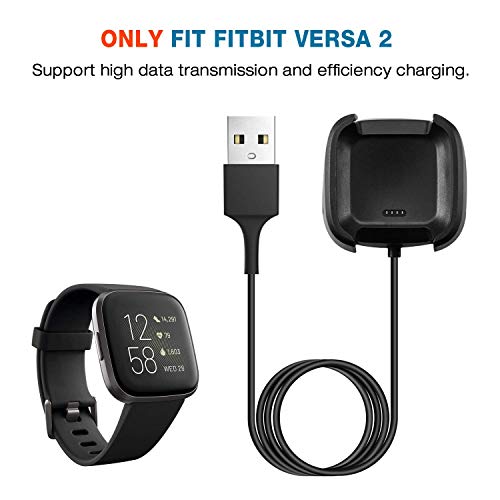 SOONORY Charging Cable Compatible with Fitbit Versa 2, Replacement