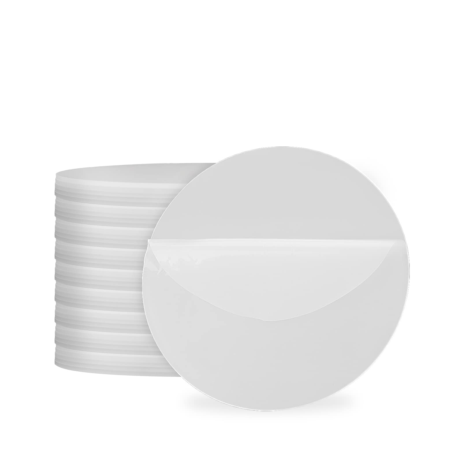 JAPCHET 40 PCS 10cm Blank Acrylic Circles, 1.8mm Round Clear Acrylic Sheets, Transparent Plastic Acrylic Discs for Picture Frame, Painting, Craft Project