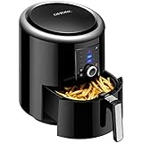 OMORC Air Fryer XL, 5.8qt Airfryer Oil Free Cooker with Hot Air Circulation Tech for Fast Healthier Food, 7 Cooking Presets - LCD Touch Screen and Knob Control (Recipe Book included, 5.5L Capacity)