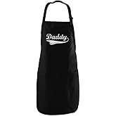 Tstars Daddy Best Father's Day Gift Distressed Vintage Style BBQ Chef Apron One Size Black
