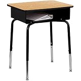 Flash Furniture Student Desk with Open Front Metal Book Box