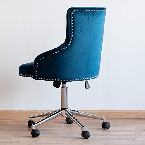 Irene House Modern MidBack Tufted Velvet Fabric Computer Desk Chair