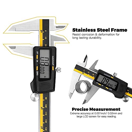 Digital Caliper, MOOCK 08 inches Calipers Measuring Tool Electronic
