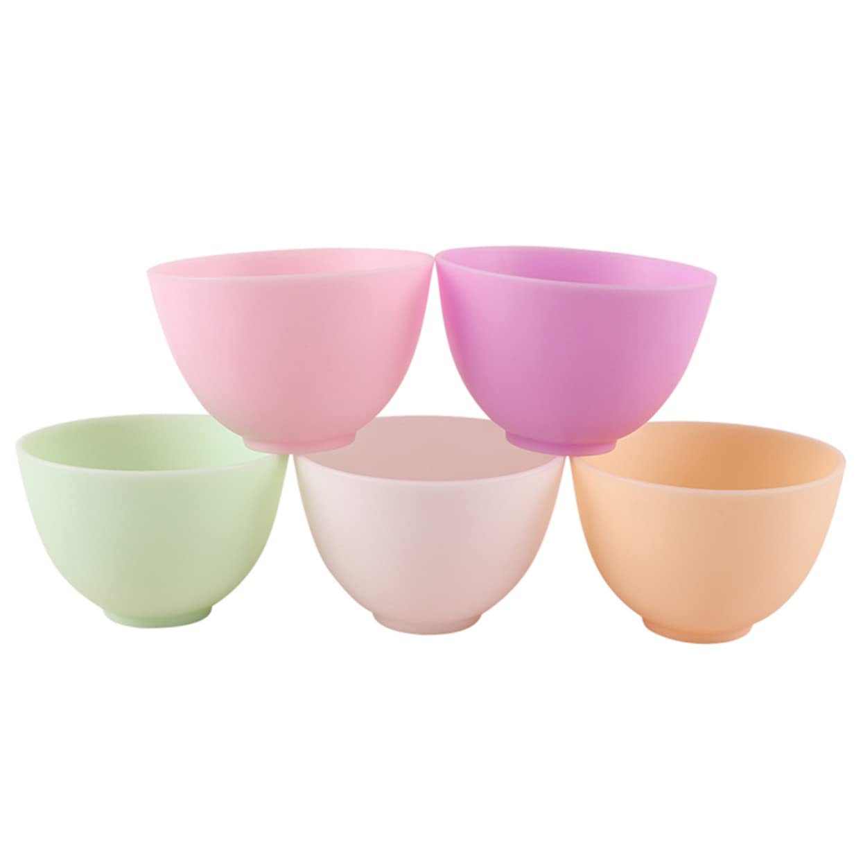 Beatifufu Odorless Anti Drop Silicone Mixing Bowl for Facial Masks Home Use Prep and Measuring Bowl White