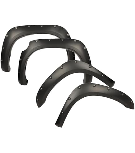 Pair Of Front Fender Flares For 2011-2015 Ford Explorer - Black Plastic, Direct Fit