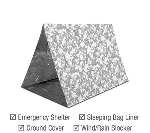 4-Pack Emergency Mylar Thermal Blankets - Blue Foil Space Blankets For Survival & Outdoor Gear