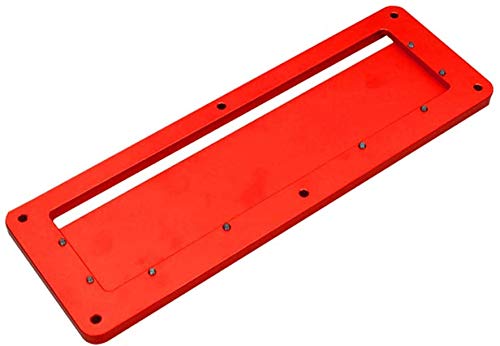 Namvo Electric Circular Saw Throat Plate Flip Adjustable Aluminium Insert Plate Table Saw Accessory Red