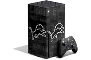 Skinit Decal Gaming Skin Compatible with Xbox Series X Bundle - Officially Licensed NFL Detroit Lions Black & White Design