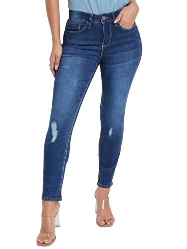Royalty for Me Women's Petite Tummy Control Classic Skinny Jean, Midnight Sky B…
