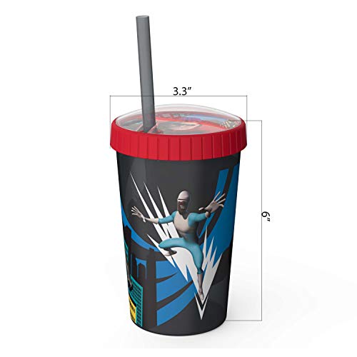 Zak Designs 16.5oz Incredibles 2 Tumbler With Embossed Lid And Durable