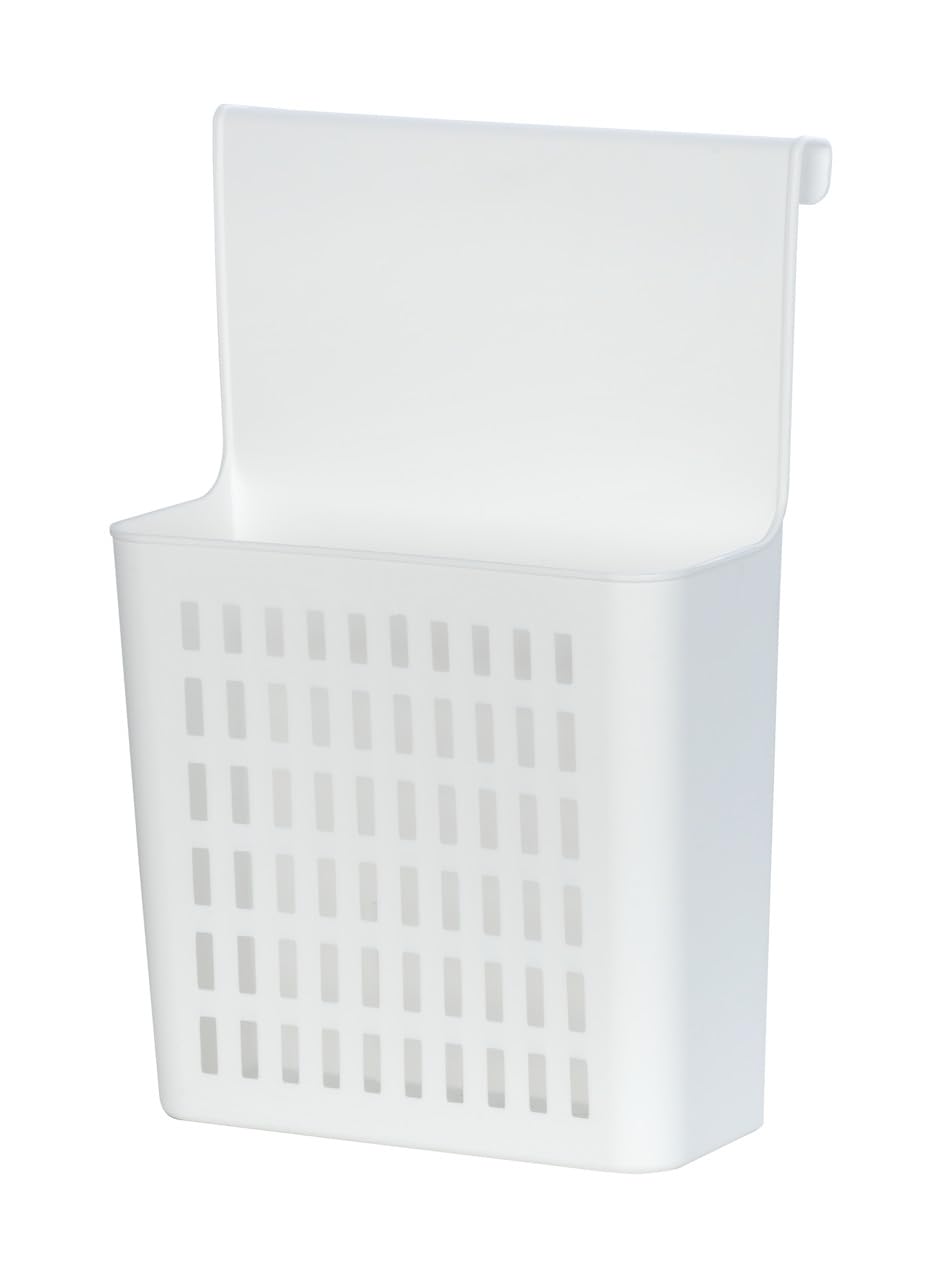 WENKO Storage Basket - Hanging Kitchen Shelf - Polypropylene, 24 x 35.5 x 12 cm, White