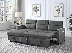 TUTB 81.5'' L-Shape Convertible Sleeper Sectional