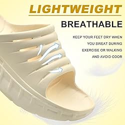 KuaiLu Mens Recovery Sandals Cloud Pillow Cushion