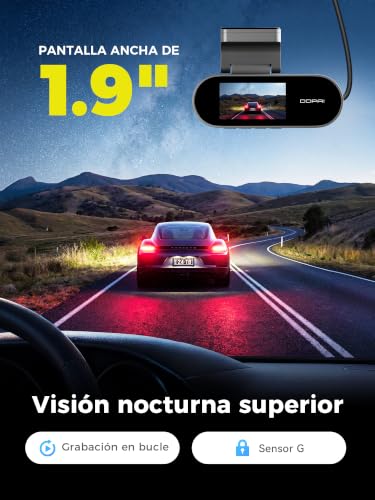 DDPAI N2 Dual Dashcam, 2.5K+1080P UHD, 1.9" Screen, AI ISP Night Vision, WDR, ADAS, WiFi, 24 Hour Parking Mode, Supports up to 256G Storage, Loop Recording, App Control