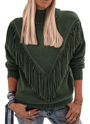 PRETTYGARDEN WOMENS 2024 FALL TURTLENECK SWEATER TOPS LONG...